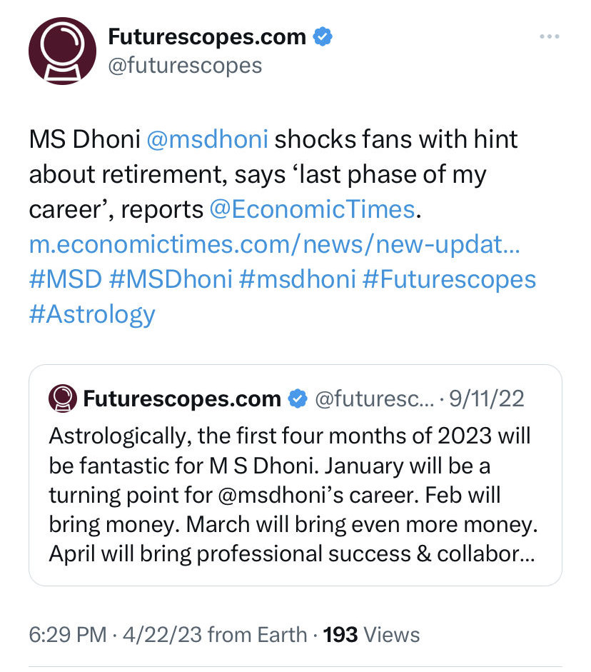 M S Dhoni